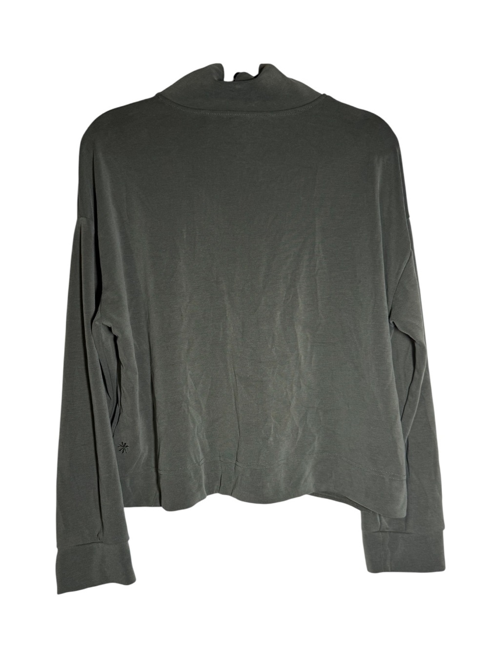 Athleta Seasoft Quarter Zip Sweatshirt Elm Green Size XL Super Soft Pullover - Picture 3 of 9